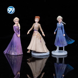 10 pièces dessin animé princesse Figure Anime dessin animé jouet poupée gâteau décoration - Product Image 3