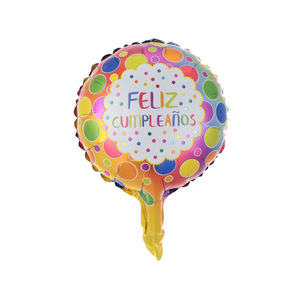 10 pouces Feliz Cumpleanos métallisé Globo <span class=keywords><strong>espagnol</strong></span> joyeux anniversaire ballons en aluminium pour fournitures de décoration de fête d'anniversaire - Product Image 4