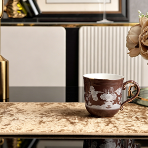 italian style porcelain <b>coffee</b> mug floral hand painted ceramic <b>cup</b> vintage flower tea mug mug with gift box 400ml decorative dri - Product Image 1