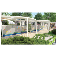 Chevalet d'art en bois massif au design personnalisé pour enfants, idéal pour la peinture en extérieur, les aires de jeux, l'école Montessori, pour 5 enfants