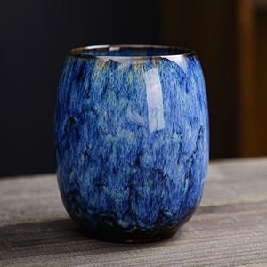 Wholesale 170ml Japanese Style Vintage Reactive Glazed Espresso Coffee <b>Cup</b> Saudi Arabia Ceramics Tea <b>Cup</b> <b>Set</b> - Product Image 3