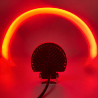 Nouvelle lampe de signalisation LED rouge et bleue en forme de U de 4 pouces, IP67, pour zone de sécurité, chariot élévateur, AGV, 12-110V, lampe de limite de zone virtuelle pour entrepôt
