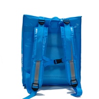 Sac à dos isotherme en cuir pour livraison, à double bandoulière, avec compartiments internes pliables, pour livraison de repas