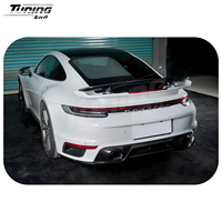 Alerón Estilo Turbo SD para Porsche 911 992.1 Carrera Turbo S Turbo 2018-2024, Kit de Conversión y Mejora