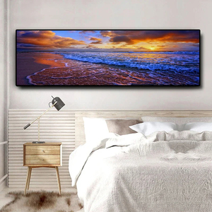 Tramonti spiaggia naturale ponte di alba costa paesaggio edificio tela <span class=keywords><strong>poster</strong></span> <span class=keywords><strong>e</strong></span> stampa arte della parete immagine per soggiorno - Product Image 3