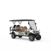 Voiture de golf à batterie 6 places, buggy de golf certifié CE avec vitesse de fabrication de 40 km/h, autonomie de 50-70 km