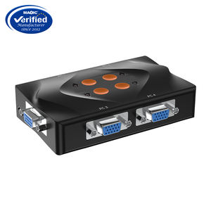Commutateur <span class=keywords><strong>KVM</strong></span> VGA manuel portable 4 ports de nouvelle conception avec contrôleur de bureau et câble d'origine dans un boîtier en plastique - Product Image 2