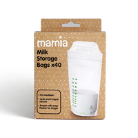 Sachet refermable de qualité alimentaire sans BPA avec fermeture éclair, pour le stockage du lait maternel et l'emballage de poudre nutritionnelle