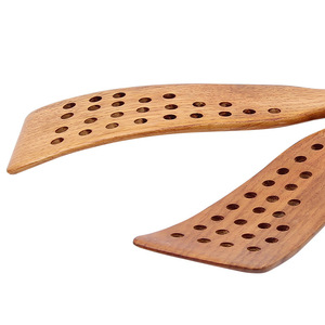 Espátula de madera antiadherente con colador de 24 orificios para freír huevos, filetes y otros alimentos, herramienta de cocina multifunción - Product Image 4