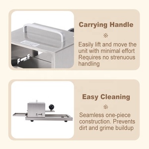 Trancheuse manuelle en acier inoxydable à lame céramique, excellent rapport qualité-prix, pour bagels, sandwichs <span class=keywords><strong>et</strong></span> burgers - Product Image 5