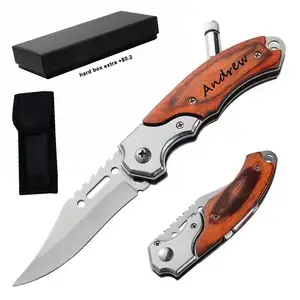 Portable outdoor knife with LED flashlight high hardness multi-functional knife hunting knife for survival in the field