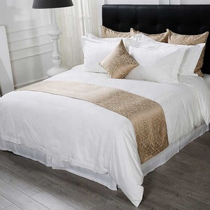 Hotel 5 estrellas raya 4 Uds edredón de algodón egipcio tamaño king cama doble juego de sábanas planas juego de cama de edredón de punto de satén - Product Image 6