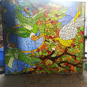 Vitrail Tiffany personnalisé de style européen en verre massif pour église, grande taille, double taille - Product Image 2