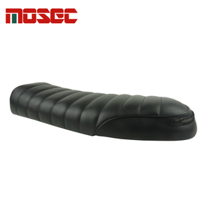 Motocicleta Vintage plana mocoso <span class=keywords><strong>asiento</strong></span> <span class=keywords><strong>Cafe</strong></span> <span class=keywords><strong>Racer</strong></span> bicicleta Retro Scrambler cojín del <span class=keywords><strong>asiento</strong></span> con LED de freno a Singal Luz - Product Image 1