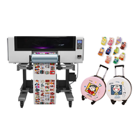 Impresora de inyección de tinta UV DTF, pegatinas de cristal de 60cm, película AB de 24 pulgadas, grado automático XP600 para taza, vidrio de madera, Material flexible, máquina DTF