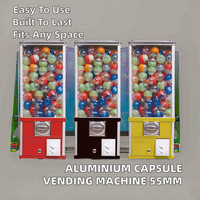Distributeur automatique de bonbons rectangulaire Niudele, système de paiement par jetons, capacité de 150 à 200 pièces, construction en métal PC, durée de vie de 1 à 2 ans