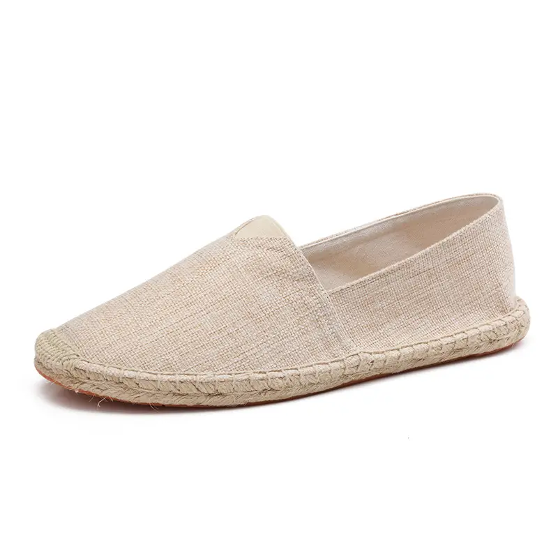 Espadrillas piatte in tela di colore personalizzato espadrillas antiscivolo stile semplice per donna