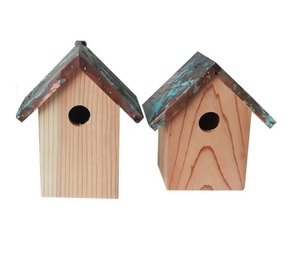 Bsci auedjardim decoração latido madeira pássaro selvagem casa para fora eco-amigável casa de pássaro de madeira para fora - Product Image 5