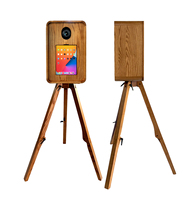 Photomaton vintage en bois pour tablette DSLR pour tablette de 12,9 pouces Photomaton pour fêtes et événements