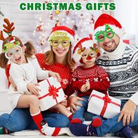 6 pcs/12 pcs/24 pcs Set Kerst Xmas Glitter Brilmonturen Vakantie Brillen Milieuvriendelijke Plastic Party Foto Props Gunsten