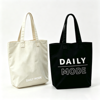 Sac fourre-tout en toile de canard couleur unie personnalisé en usine, multi-poches, pliable, avec poignée renforcée, lavable, écologique, pour le shopping