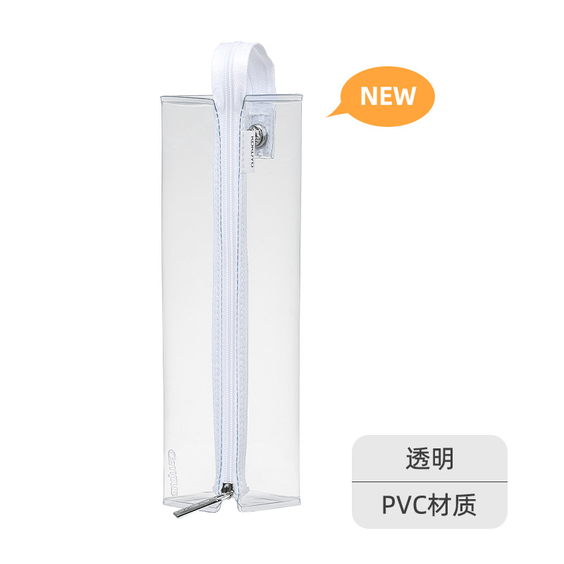 Прозрачный пенал для карандашей 1 KOKUYO, большая емкость, японские канцелярские принадлежности, пенал из ПВХ, пенал