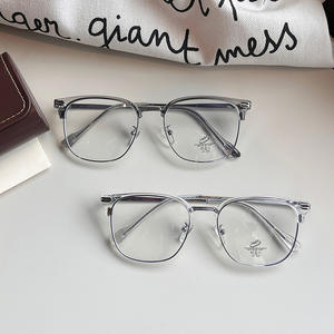 Nouvelles montures de lunettes demi-cerclées pour hommes N2 1002, anti-lumière bleue, protection UV, forme quadrilatère, taille moyenne, verres en acétate, Taizhou - Product Image 2