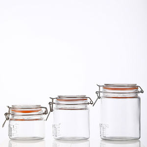 Pots de stockage en verre Offre Spéciale <span class=keywords><strong>Lino</strong></span> 730ml 1L 1.6L avec couvercle hermétique Offre Spéciale bouteilles et bocaux de stockage pour <span class=keywords><strong>la</strong></span> <span class=keywords><strong>cuisine</strong></span> - Product Image 4