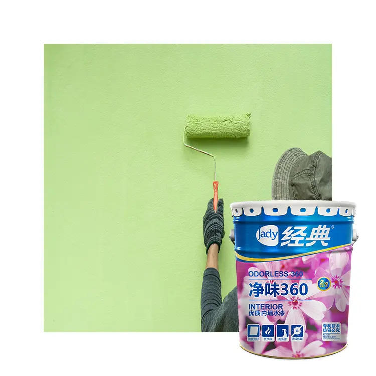 Vernice per pareti della stanza inodore Jady vernice in lattice per interni ad alta adesione per pareti interne