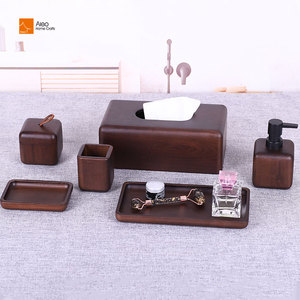 Plateau de salle de bain rectangulaire en bois <span class=keywords><strong>d</strong></span>'olivier, éco-responsable, fait main, durable, pour comptoir, plateaux de service en bois naturel - Product Image 5