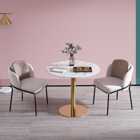 Design de luxe Restaurant Moderne Tables À Manger Et Chaises Ensemble Maison Café Loisirs Pu Élégant