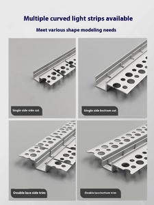 Les profils LED en aluminium éclairés linéaires intégrés peuvent être pliés, coupés, incurvés et soudés pour s'adapter au plafond et aux murs en gypse. - Product Image 3