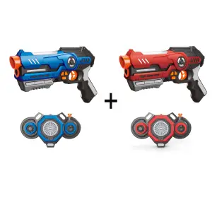 2 플레이어 슈팅 게임 전기 총 세트 조끼 적외선 레이저 태그 장난감 총