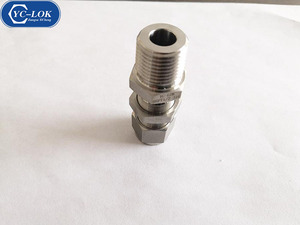 带切割环仪器用不锈钢316双套圈压缩接头管公连接器 - Product Image 4