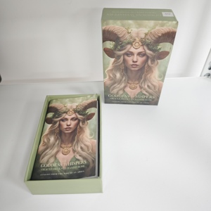 Jeu de cartes <span class=keywords><strong>Oracle</strong></span> de luxe personnalisé, cartes de tarot de haute qualité sur le thème des déesses, avec livre et boîte rigide pour la guidance spirituelle - Product Image 6