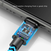 Grosir kabel Data USB isi daya Cepat paduan aluminium kepang nilon 2m 3m Tipe C untuk komputer iPhone dan IOS