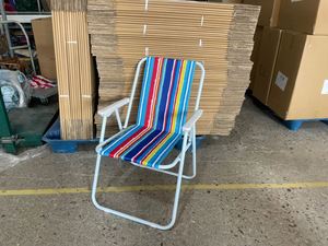 Silla Reclinable Multifuncional Portátil Plegable con Respaldo de Metal, Silla de Playa para Ocio al Aire Libre, Picnic y Camping, Sillas de Playa - Product Image 3