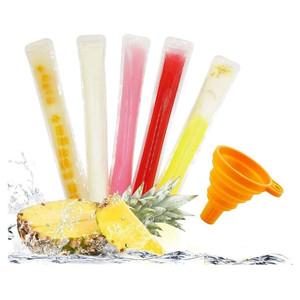 Sacs à Popsicle et Crème Glacée en Plastique Transparent Jetables, Sans BPA, avec Fermeture Éclair pour Congélation, Impression Personnalisée - Product Image 2