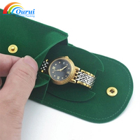 Kotak Penyimpanan Jam Tangan Beludru Mewah Warna-Warni Custom dengan Tempat Perhiasan