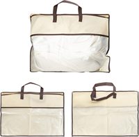 Sacs de rangement pour literie en PVC transparent imperméable, modernes et personnalisés, avec poignée et fermeture éclair, pour usage domestique