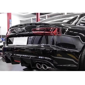 Diffusore Posteriore e Labbro Inferiore in Fibra di Carbonio 2009-2019, Superficie Lucida, Facile da Installare, Adatto per <span class=keywords><strong>Audi</strong></span> <span class=keywords><strong>A6</strong></span> C7 C7.5 C8 Berlina - Product Image 6