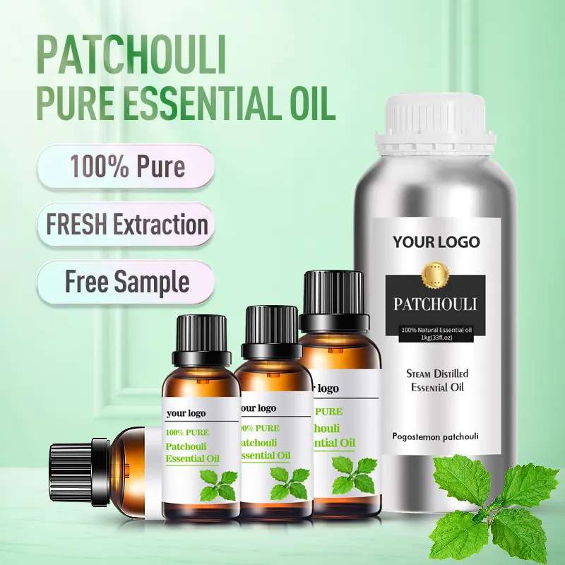 Patchouli naturel de haute qualité prix de gros huile essentielle biologique en vrac huile essentielle de patchouli 100% pure pour la fabrication de parfums