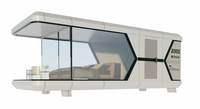 Ventes directes d'usine de haute qualité de péniche en aluminium flottante préfabriquée de luxe pour les capsules d'espace aquatique de divertissement