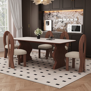 <b>Dining</b> <b>Table</b> Set 6 Piece Oval Wood Frame <b>Space</b> <b>Saving</b> <b>For</b> Small Apartment <b>Dining</b> Room - Product Image 1