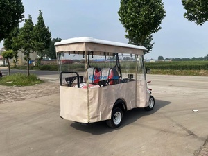 Carrito de Golf Eléctrico Clásico Homologado para Circular por la Calle, Color Blanco, con Cubierta para Lluvia, Coche Clásico para Turismo - Product Image 4
