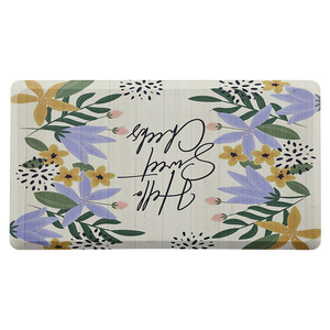 Tapis anti-fatigue 51x93cm 15mm d'épaisseur, motif floral, PVC, lavable, tapis de cuisine - Product Image 3