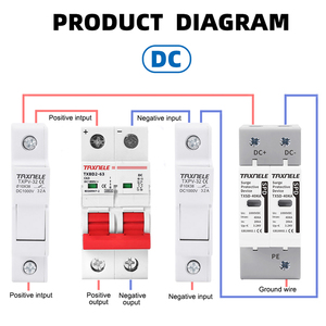 Disjuntor Solar Mini <span class=keywords><strong>DC</strong></span> 1000V 2P, Interruptor de Bateria 6A 10A 16A 20A 25A 32A 40A 50A 63A, Modelo TXBD2-63 Curva C Fotovoltaica - Product Image 6