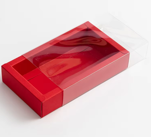 Boîte à tiroir coulissant en papier avec fenêtre transparente en PVC, multicolore, pour bijoux, bracelets, cosmétiques, petits cadeaux, emballage en gros - Product Image 4