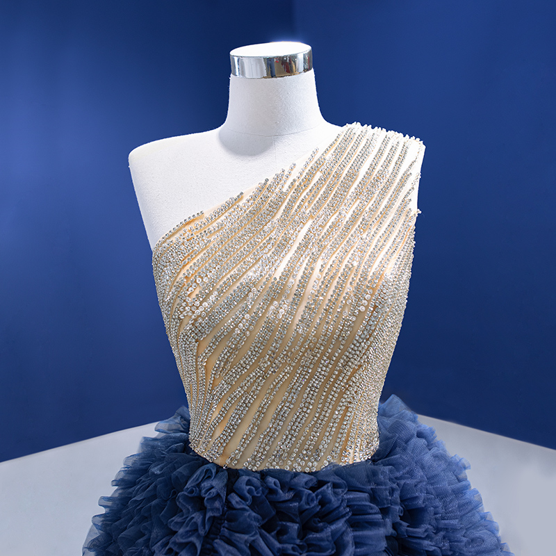 QUEENSGOWN Royal Blue One Shoulder Beading Crystal Bubble Skirt Evening Gown & Wedding Ceremony| Alibaba.com QUEENSGOWN Royal Blue One Shoulder Beading Crystal Bubble Skirt Evening Gown & Wedding Ceremony| Alibaba.com
