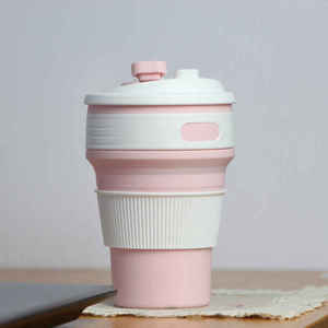 Gobelet à café pliable en silicone de qualité alimentaire, grande capacité, anti-fuite, design sportif portable - Product Image 4